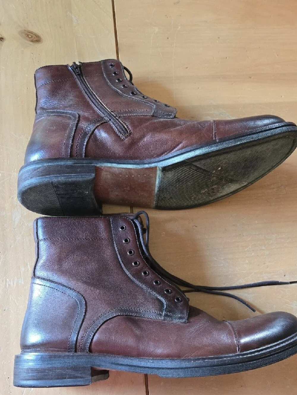 Steve Madden Men's Dark Brown Leather Chukka Boots